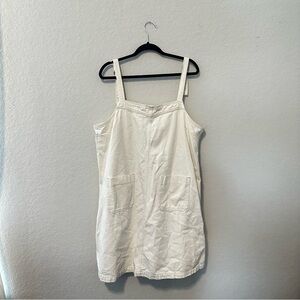 GAP Cream Denim Apron Overall Dress